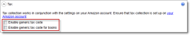 Amazon US tax check boxes