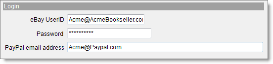 eBay PayPal email address box