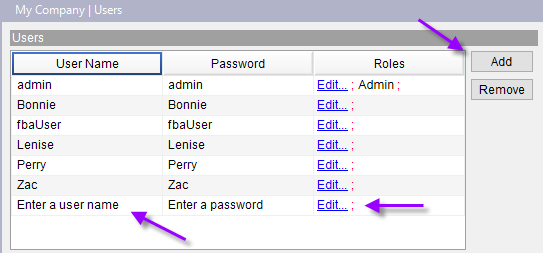 User add dialog